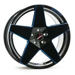 Jante aliaj BORBET A BLACK BLUE GLOSSY 8X17 5X112 ET45 66,5 Mai ieftin