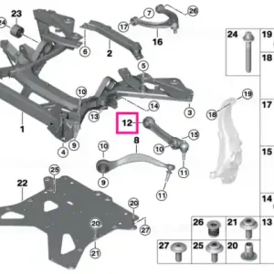 Wishbone, bottom, with rubber mount left - BMW Reducere de preț