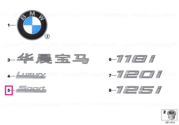 Lettering SPORT LINE - BMW Transport gratuit