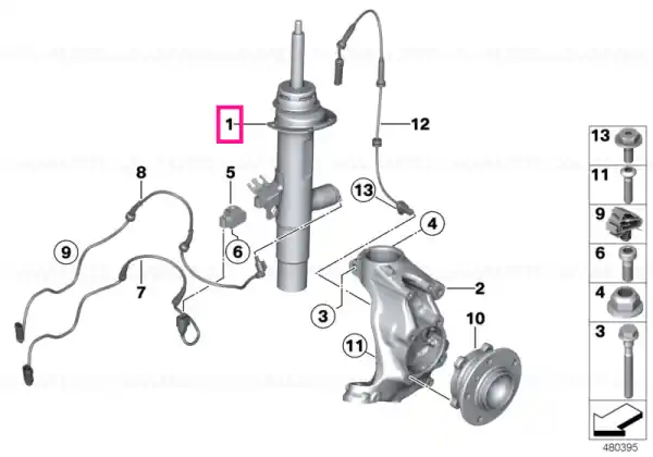 Ultima șansă Front right spring strut - BMW
