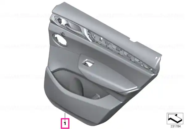 Bestseller Door lining cloth rear right ANTHRAZIT - BMW