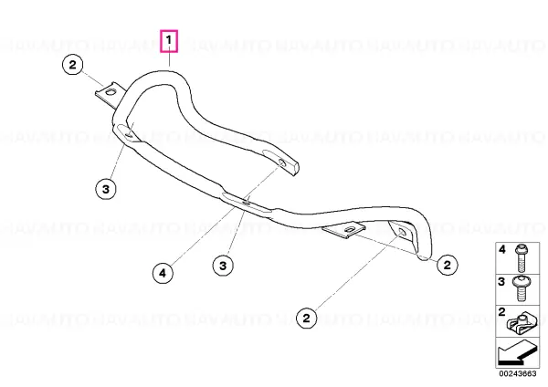 Retur ușor Tub suport apărătoare ornament - BMW Motorrad