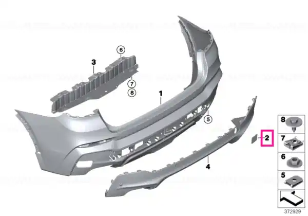 Flap, towing eye, primed, rear MPA - BMW Ofertă