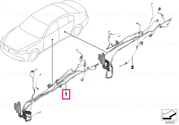 Driver's side door cable harness - BMW Preț redus