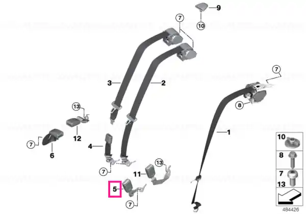 Lower belt, rear right - BMW Cumpără acum