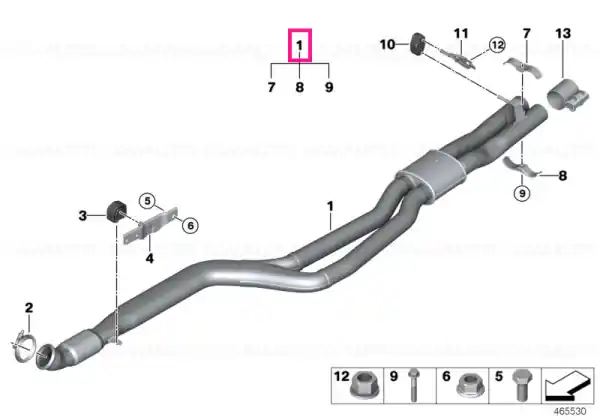 Exhaust pipe front silencer - BMW Vezi acum