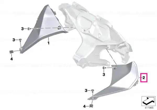Capac interior dreapta - BMW Motorrad Popular