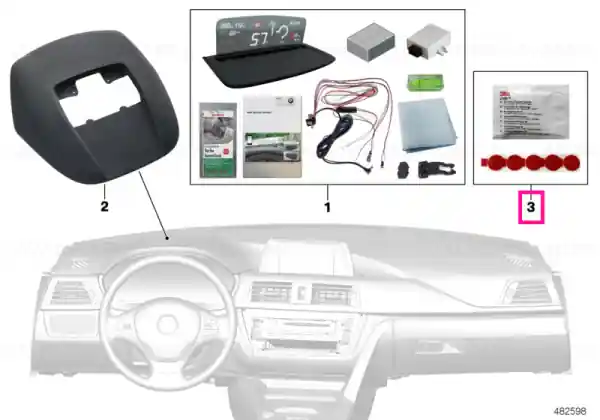 Set, adhesive pads AUFNAHME HUS - BMW Transport gratuit