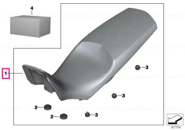 Seat bench GREY/BLACK - BMW Motorrad Nu rata
