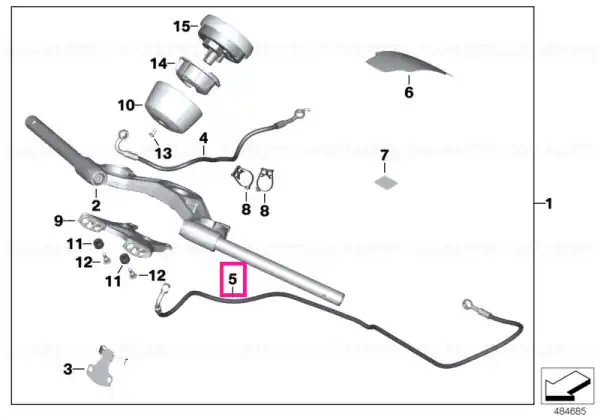 Brake line, control circuit, front - BMW Motorrad Retur ușor