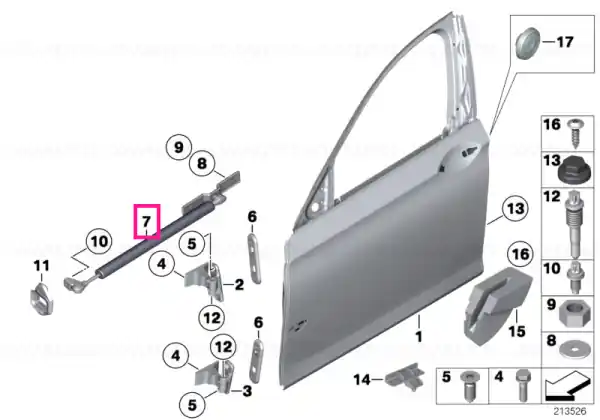 Door brake, front right - BMW Ultima șansă