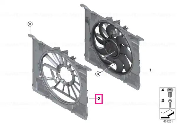Reducere de preț Fan shroud 600W - BMW