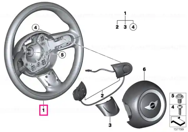 Preț redus Sport steering wheel, leather MINI YOURS - BMW - Mini