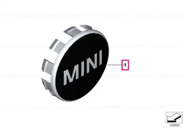Preț redus Wheel center cap for MINI PINK - BMW - Mini