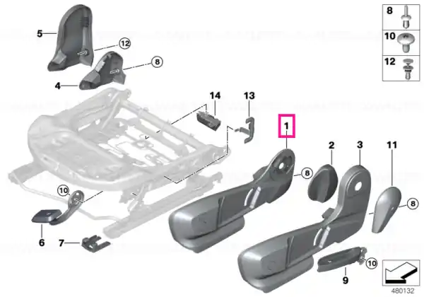 Reducere specială Husă control dreapta SCHWARZ - BMW