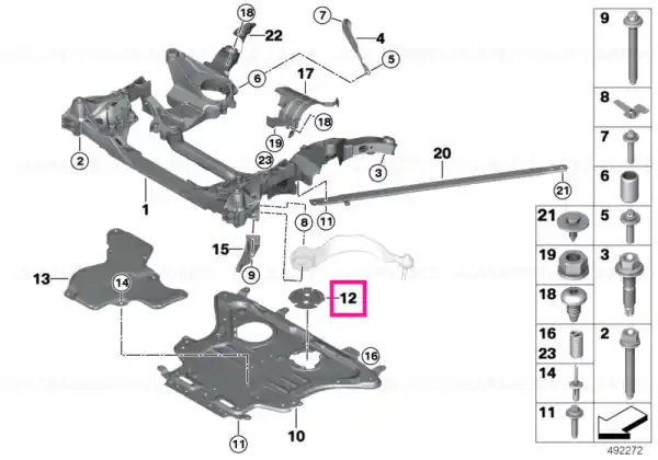 Capac panou rigidizare - BMW Popular