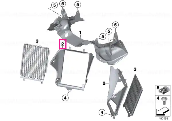 Reducere de preț Intake air duct, right - BMW Motorrad