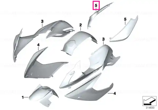 Ultima șansă Rear lateral part, right BLACK-STORM - BMW Motorrad