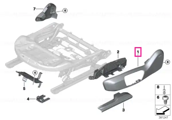 Reducere Husă control dreapta SCHWARZ - BMW