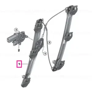 Window lifter without motor,front right - BMW Bestseller