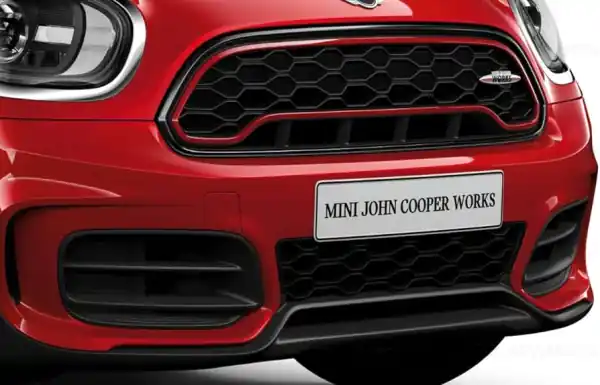 Promoție Grila ornamentala JCW, fata, motor, Negru/Rosu (Piano Black) - Mini Countryman F60