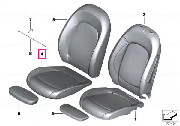 Capac scaun piele imit. CARBON BLACK - BMW - Mini Plată securizată