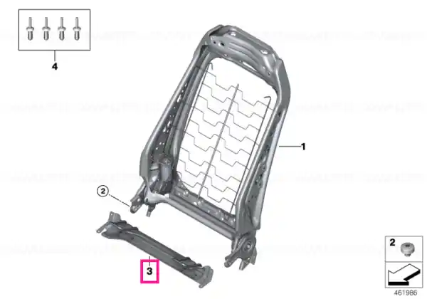Lichidare de stoc Suport Isofix stânga - BMW - Mini