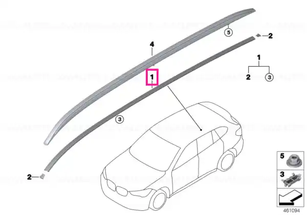 Preț redus Roof moulding left - BMW