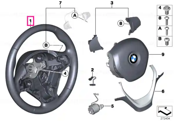 Ofertă exclusivă Sport steering wheel, leather SPORT LINE - BMW