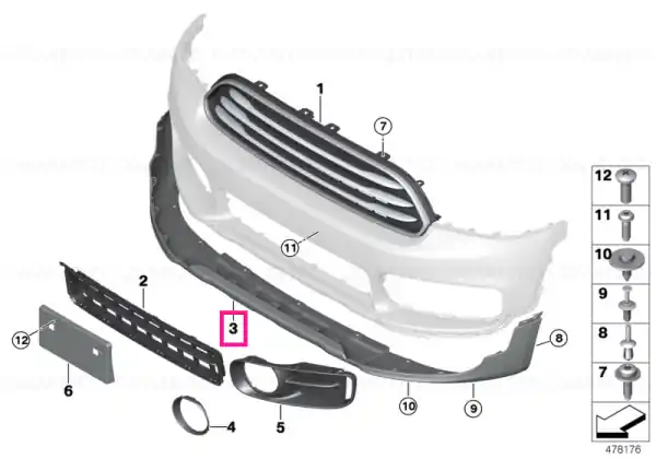 Ofertă exclusivă Spoiler, front PDC - BMW - Mini