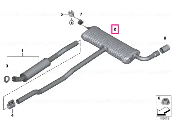 Preț redus Rear silencer - BMW - Mini
