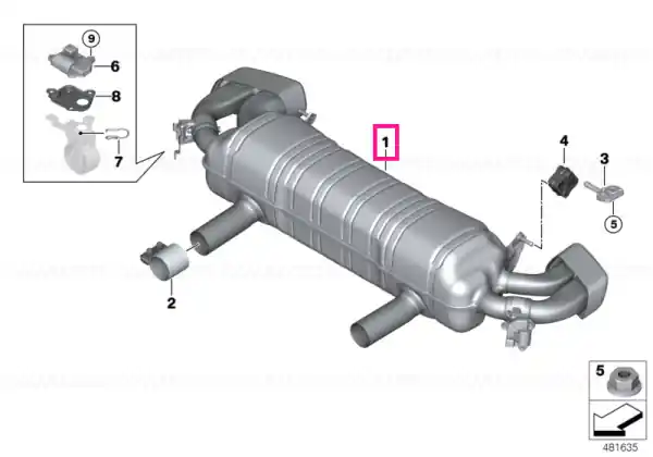 Ofertă limitată Rear silencer with exhaust flap - BMW