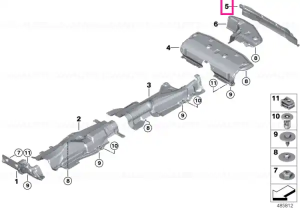 Heat insulation, bumper, rear - BMW - Mini Doar azi