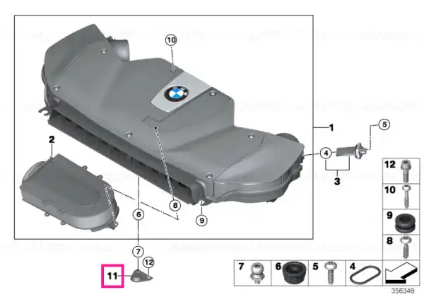 Preț redus Suport silențiator admisie centru - BMW