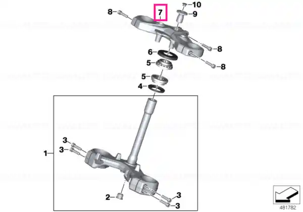 Upper fork cross brace - BMW Motorrad Ofertă exclusivă