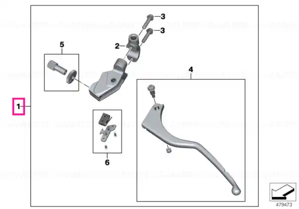 Doar azi Clutch control assembly - BMW Motorrad