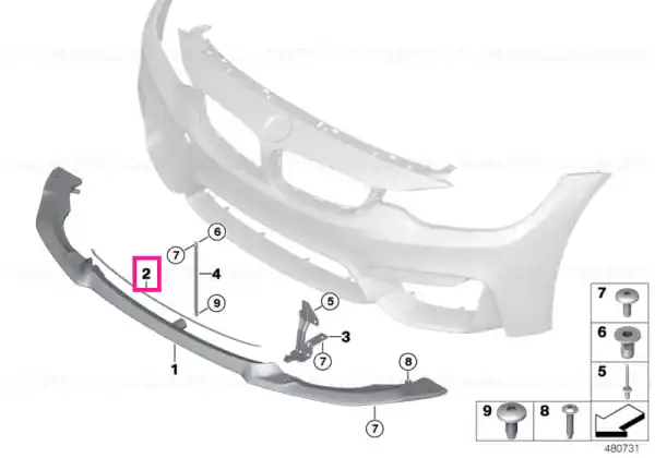 Adhesive tape front spoiler CS - BMW Reducere