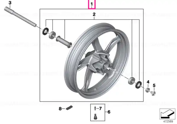 Ofertă exclusivă Front wheel 3.00X17 - BMW Motorrad