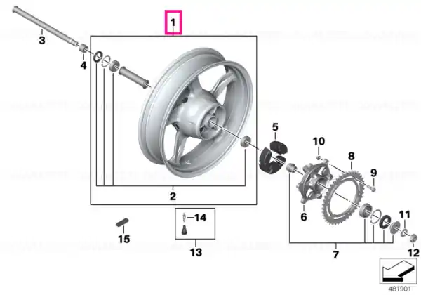 Rear wheel - BMW Motorrad Ofertă specială