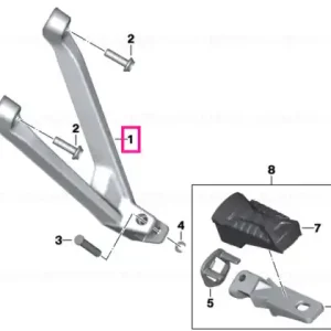 Bestseller Left rear footrest holder - BMW Motorrad