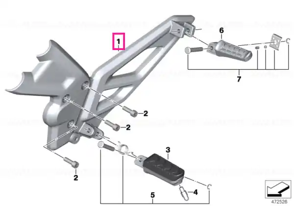 Footpeg plate right - BMW Motorrad Discount