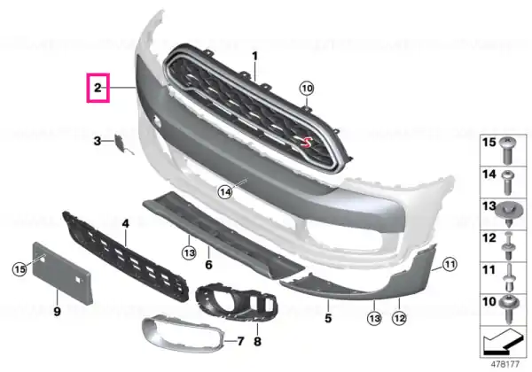 Transport gratuit Bumper trim ALL4 - BMW - Mini