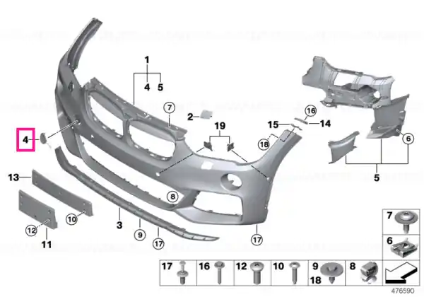 Flap, towing eye, primed - BMW Ofertă de sezon
