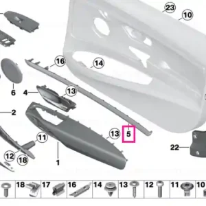 Accent strip, front left KORALLROT - BMW Cel mai vândut