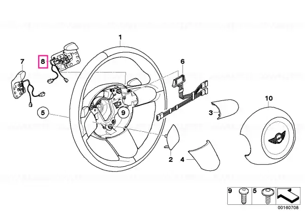 Rocker-type shift lever, right - BMW - Mini Noutate