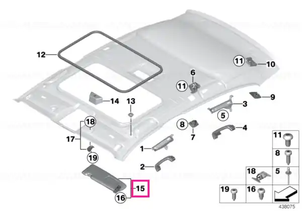 Sun visor with label, right OYSTER - BMW Promoție
