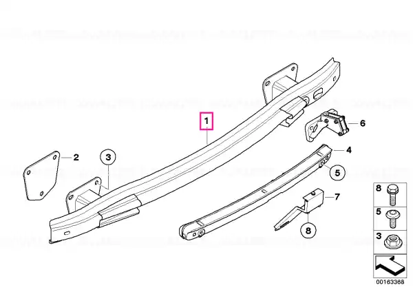 Carrier, bumper rear US - BMW Reduceri