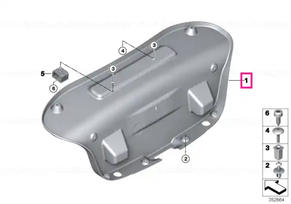 Trunk lid trim panel - BMW Lichidare de stoc