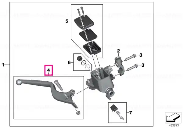 Set parking brake lever - BMW Motorrad Discount
