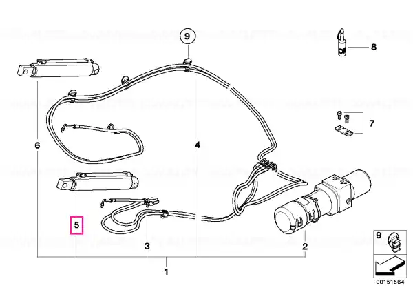 Cel mai bun preț Hydraulic cylinder for convertible top - BMW - Mini